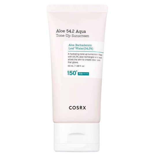 COSRX ALOE 54.2 AQUA TONE-UP SUNSCREEN SPF50+/PA++++ apsauginis kremas nuo saulės, 50 ml - Facecare
