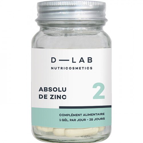 D-LAB Nutricosmetics Absolu De Zinc maisto papildas Cinkas, 28 kapsulės - Facecare