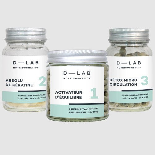 D-LAB Nutricosmetics Masse-Capillaire maisto papildų kompleksas plaukų apimties didinimui, 140 kapsulių - Facecare