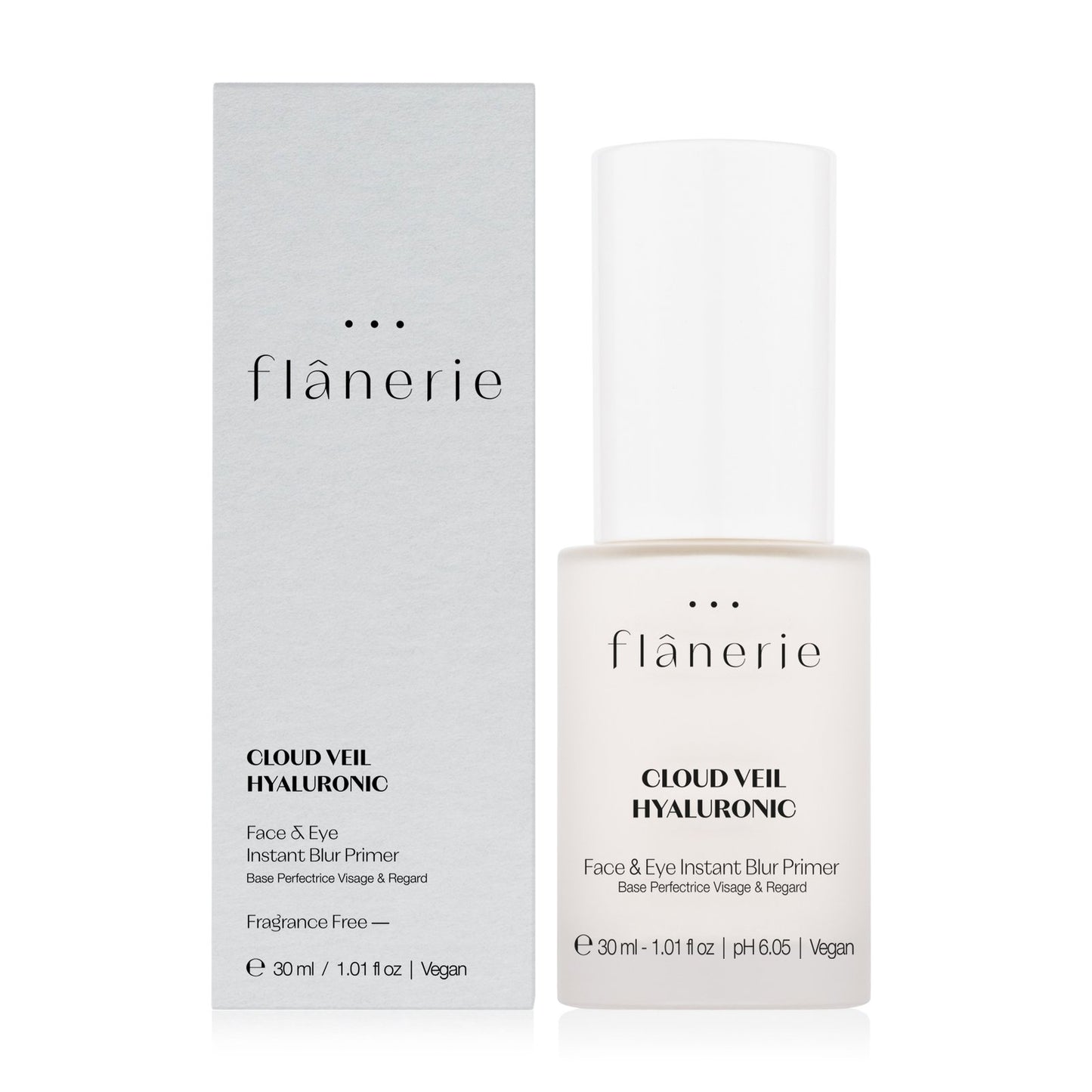 FLANERIE Cloud Veil Hyaluronic Face & Eye Instant Blur Primer makiažo bazė, 30 ml - Facecare