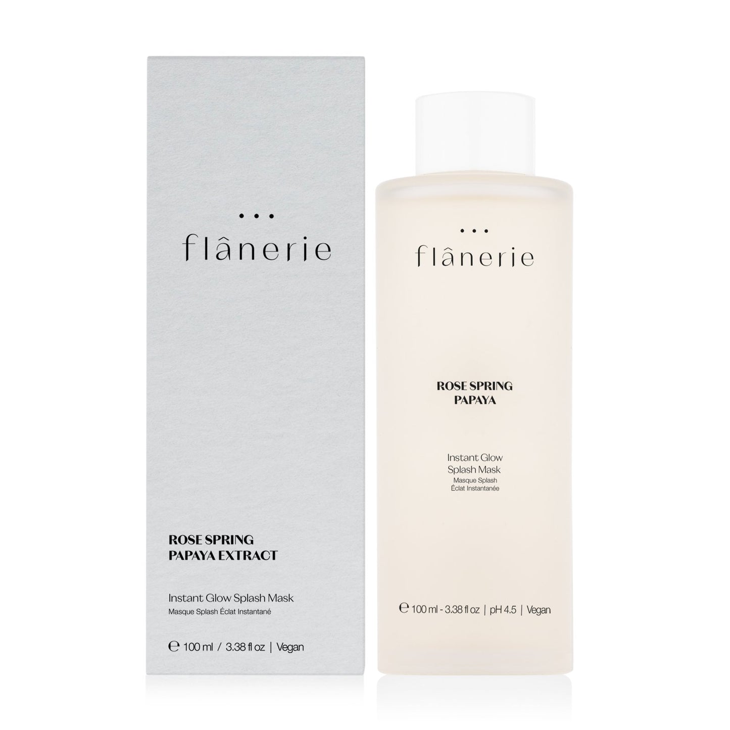 FLANERIE Rose Spring Papaya Extract Instant Glow Splash Mask veido kaukė, 100 ml - Facecare