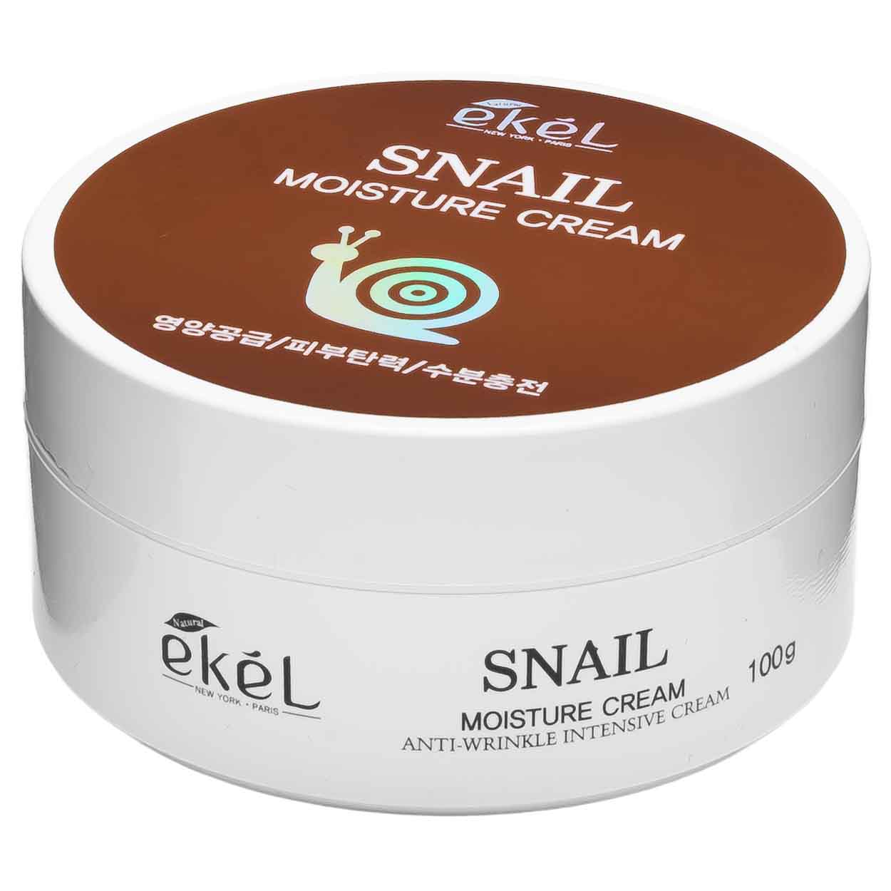 DovanaEKEL Moisture Cream Snail veido kremas, 100 g.