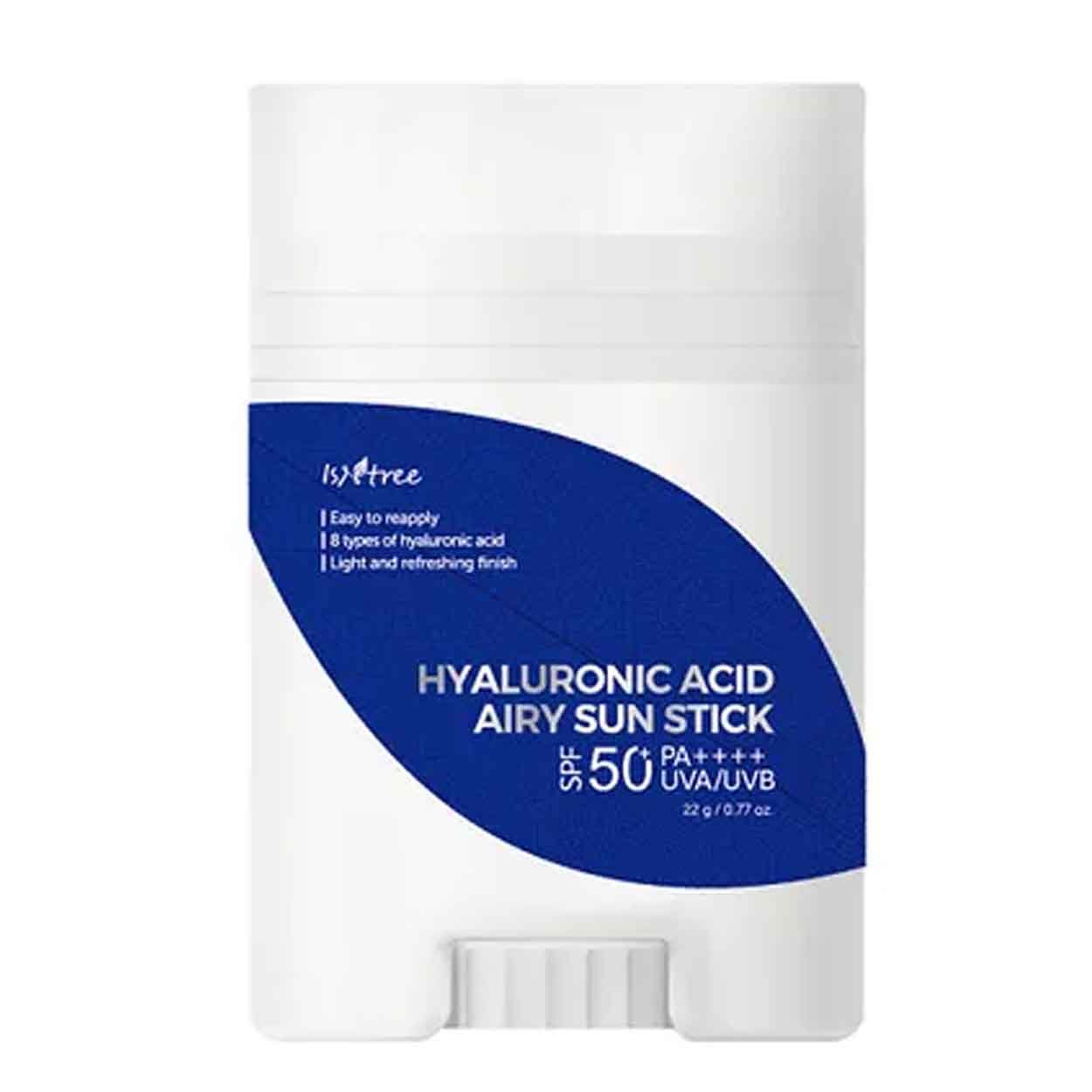 ISNTREE Hyaluronic Acid Airy Sun Stick apsauginis pieštukas nuo saulės su hialurono rūgštimi, 22 g. - Facecare