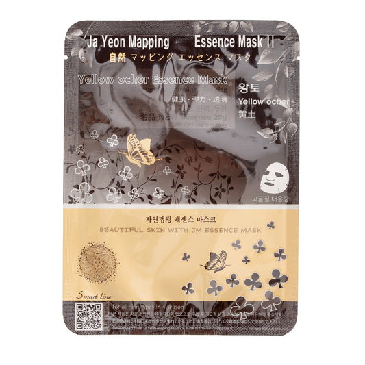 Ja Yeon Mapping Yellow Ocher Essence Mask Lakštinė veido kaukė su ochros ekstraktu 25 g. - Facecare