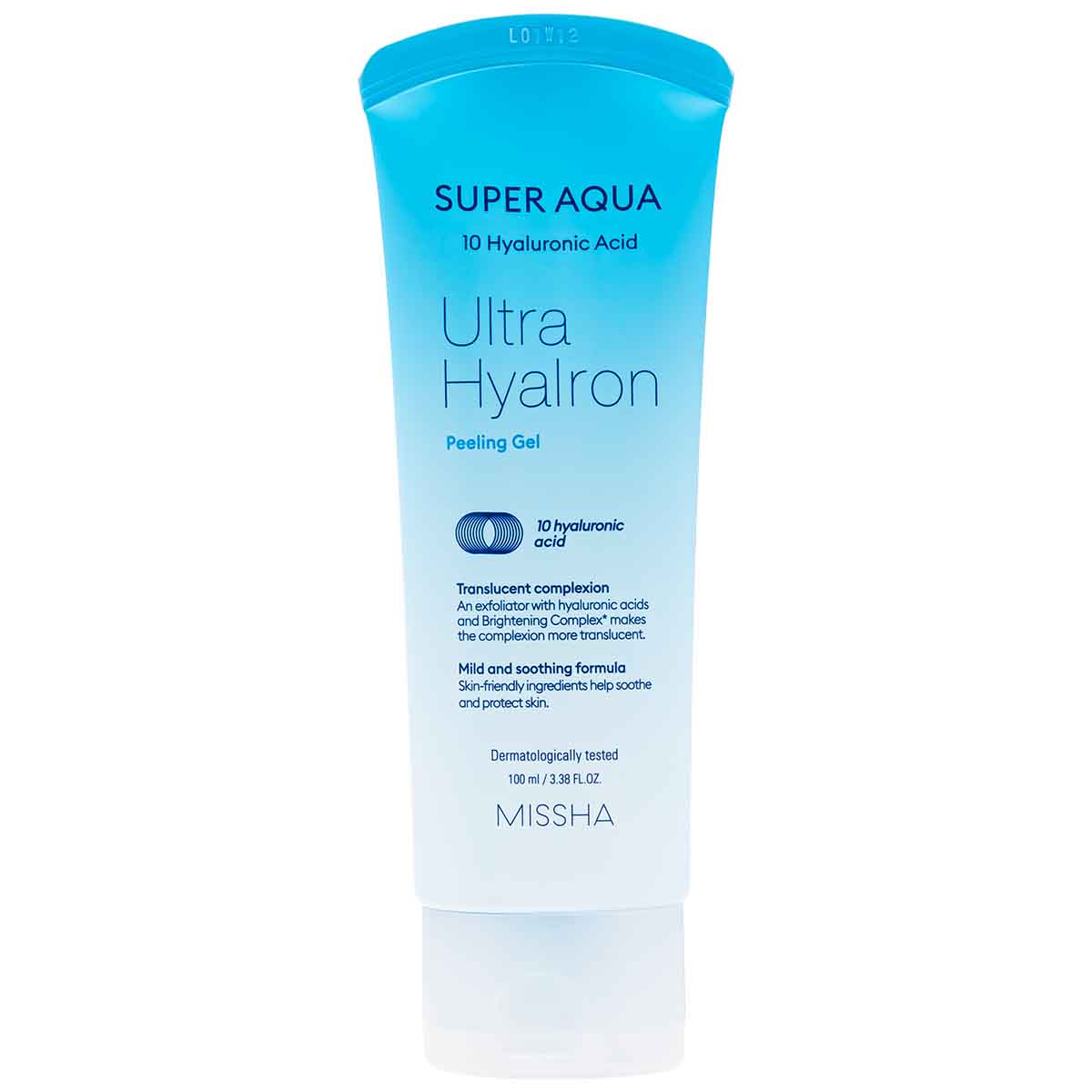 MISSHA Super Aqua 10 Hyaluronic Acid Ultra Hyalron Peeling Gel veido šveitiklis, 100 ml - Facecare