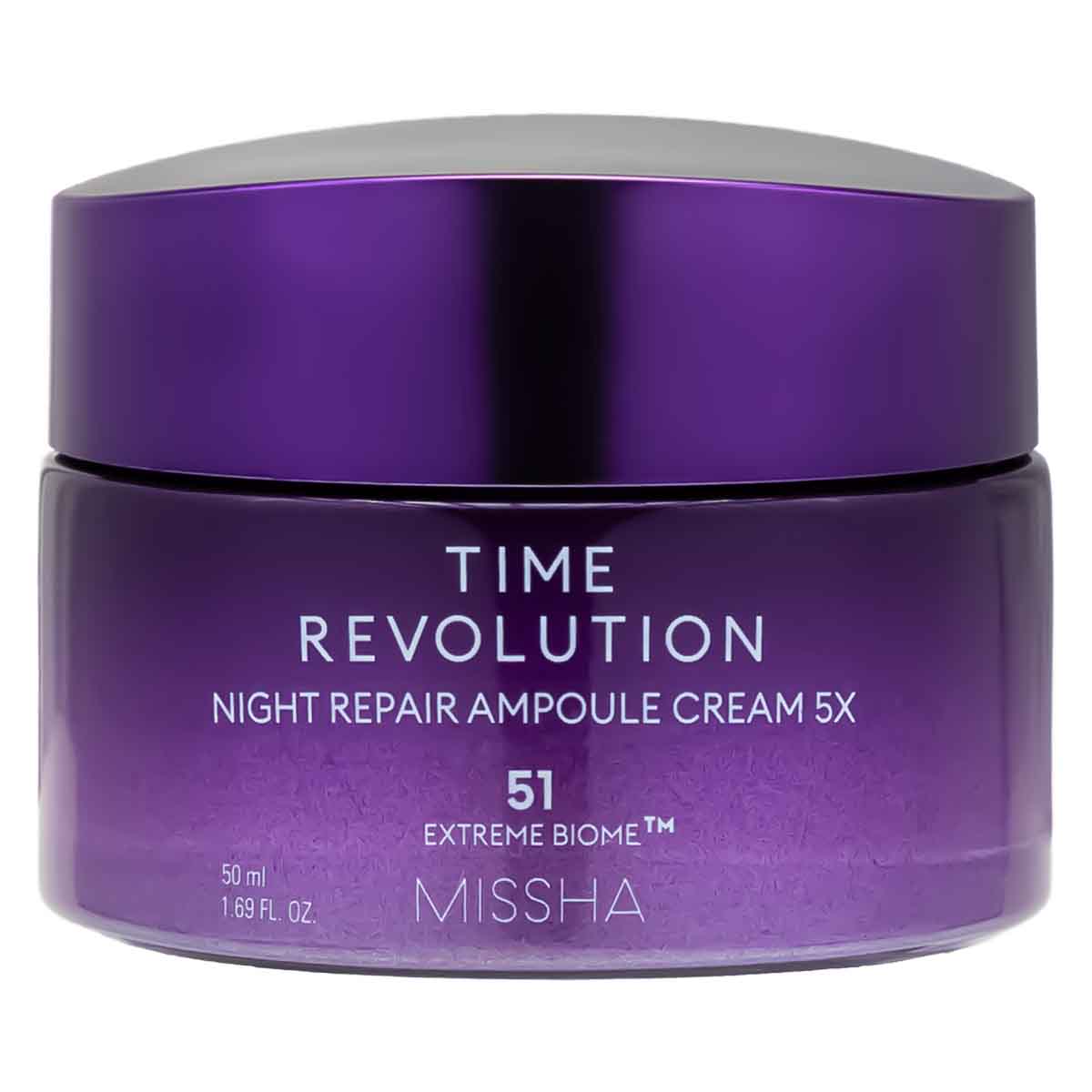 MISSHA Time Revolution Night Repair Ampoule Cream 5X veido kremas, 50 ml - Facecare