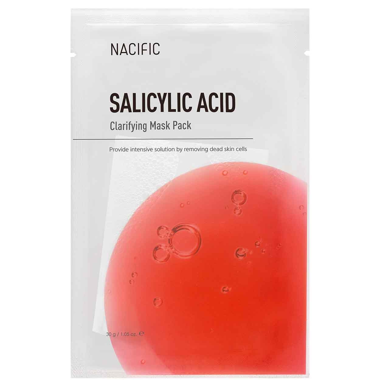 NACIFIC Salicylic Acid Clarifying Mask lakštinė veido kaukė su salicilo rūgštimi, 30 g. - Facecare