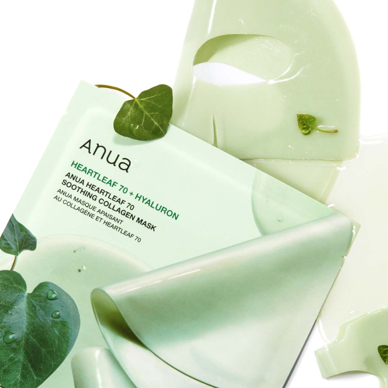 ANUA Heartleaf 70 Soothing Collagen Mask gelinė veido kaukė, 38 g.