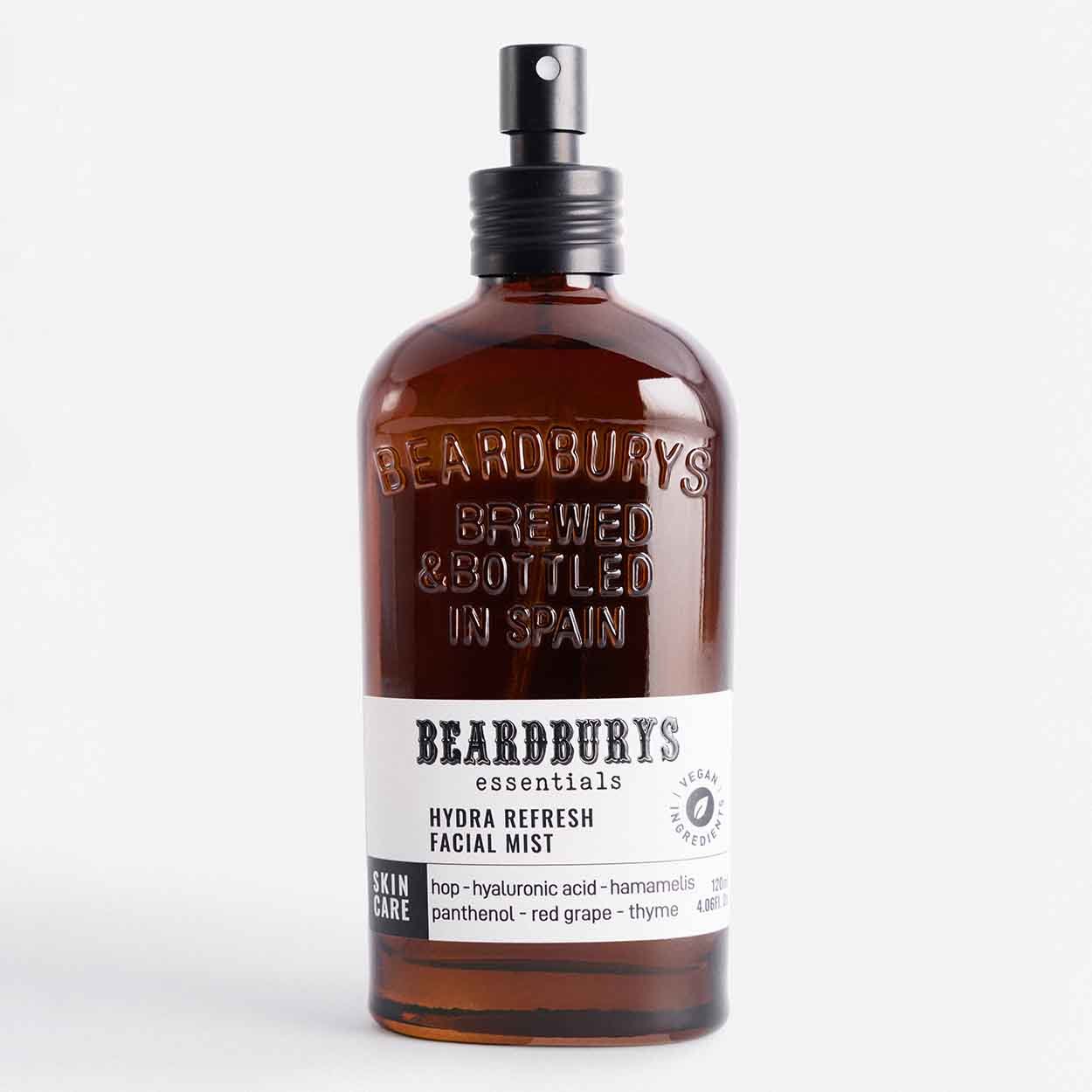 Beardburys Essentials Hydra Refresh Facial Mist Veido dulksna, 120 ml