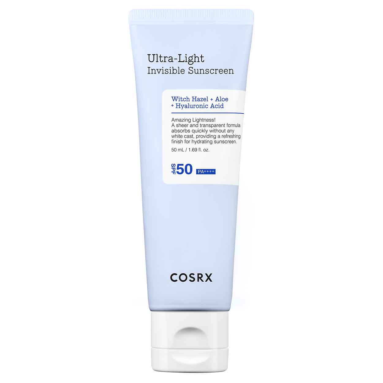 COSRX Ultra-Light Invisible Sunscreen SPF50 PA++++ apsauginis kremas nuo saulės, 50 ml