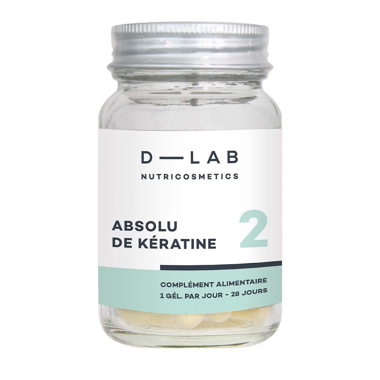 D-LAB Nutricosmetics Absolu De Keratine maisto papildas keratinas, 28 kapsulės