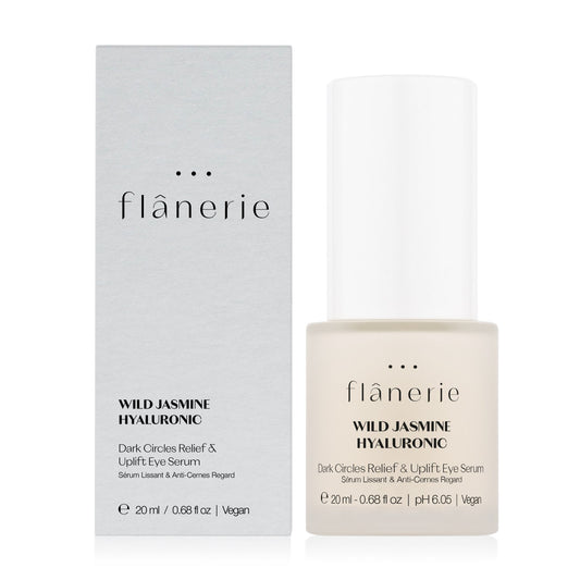 FLANERIE Wild Jasmine Hyaluronic Dark Circles Relief & Upfit Eye Serum veido serumas, 20 ml