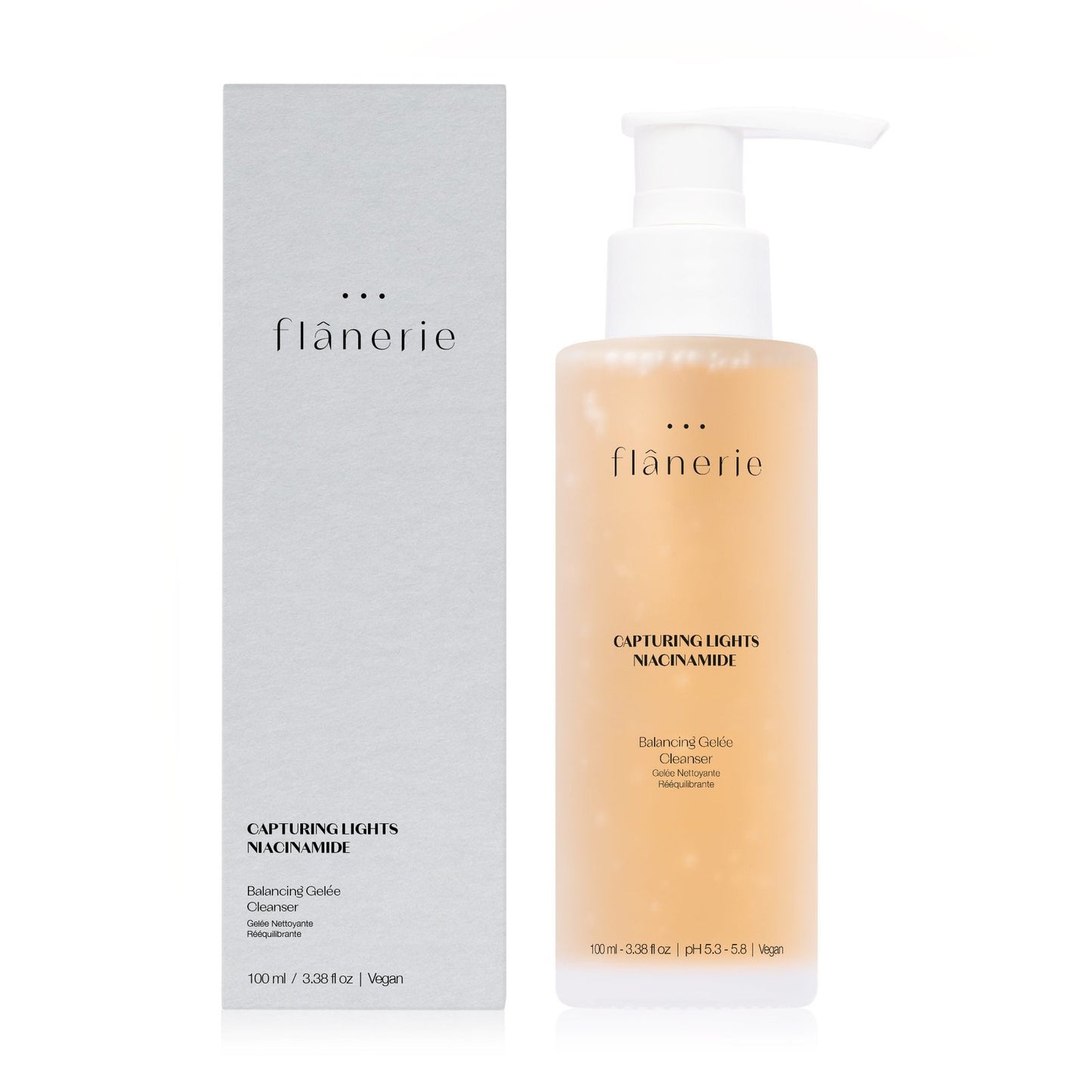 FLANERIE Capturing Lights Niacinamide Balancing Gelee Cleanser veido prausiklis, 100 ml