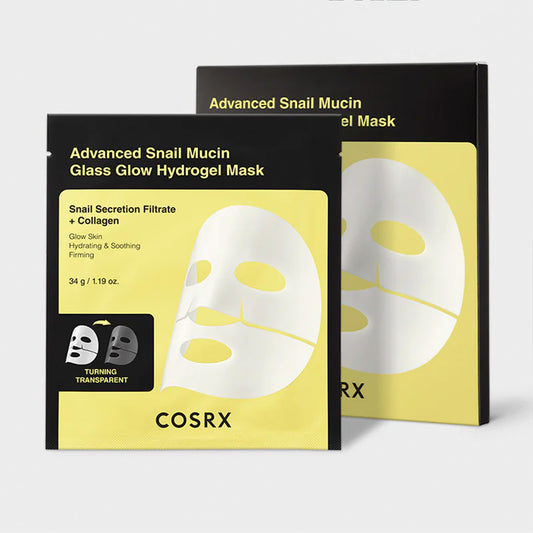 COSRX Advanced Snail Mucin Glass Glow Hydrogel Mask gelinė veido kaukė