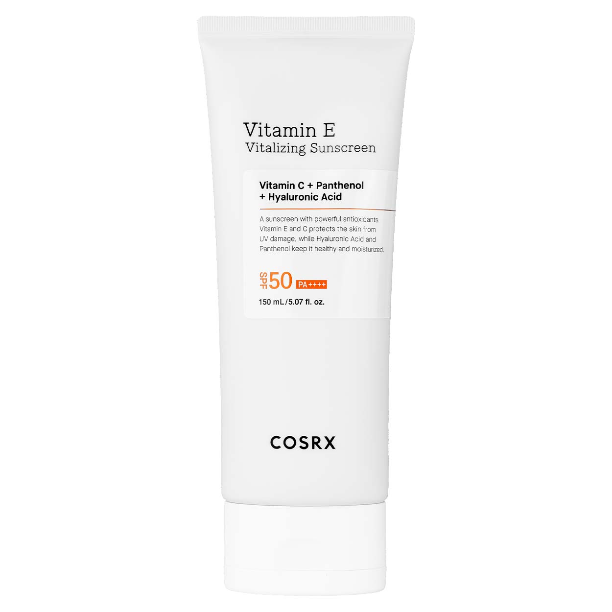 COSRX Vitamin E Vitalizing Sunscreen SPF 50 PA++++ apsauginis kremas nuo saulės, 150 ml