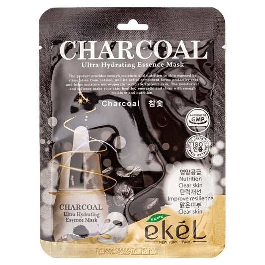EKEL Charcoal Ultra Hydrating Essence Mask lakštinė veido kaukė, 25 ml