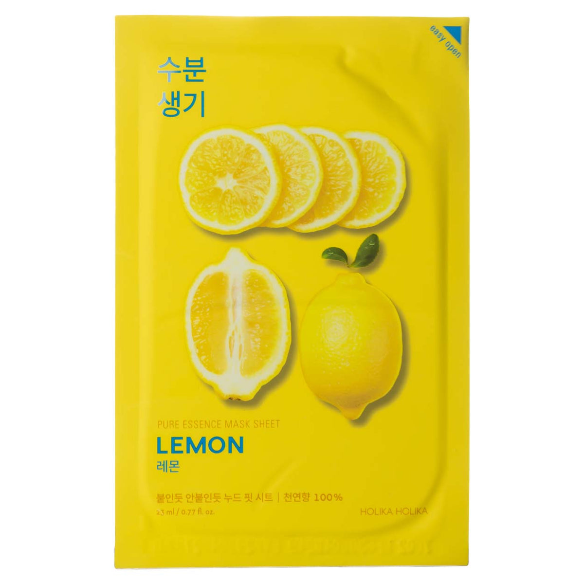 HOLIKA HOLIKA Pure Essence Mask Sheet Lemon lakštinė veido kaukė, 23 ml