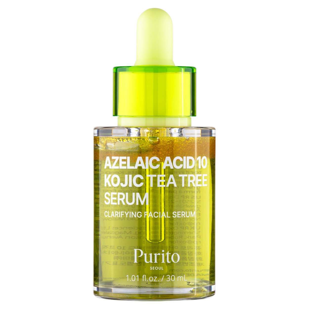 PURITO Azelaic Acid 10 Kojic Tea Tree Serum veido serumas, 30 ml