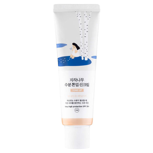 ROUND LAB Birch Juice Tone-Up Sunscreen SPF 50+ tonuojantis apsauginis kremas nuo saulės, 50 ml