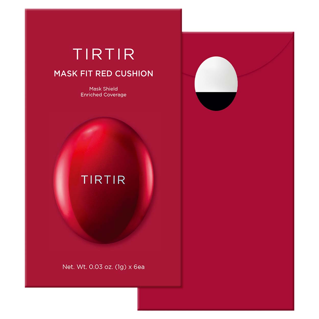 TIRTIR Mask Fit Red Cushion Trial Kit makiažo pagrindo mėginėlių rinkinys (6 x 1g.)