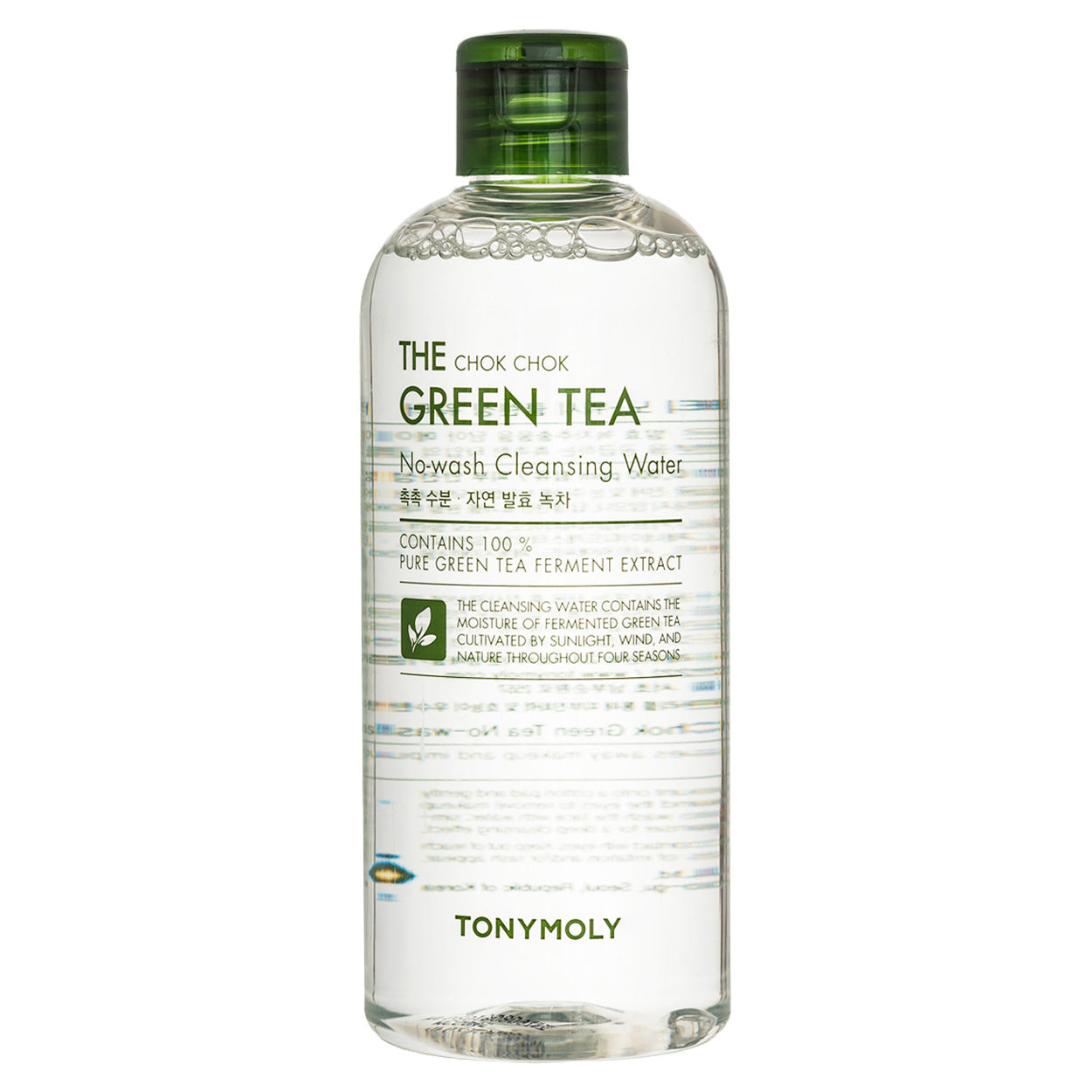 TONYMOLY The Chok Chok Green Tea No-Wash Cleansing Water micelinis vanduo, 300 ml (iki 06-14)