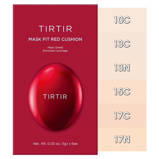 TIRTIR Mask Fit Red Cushion Trial Kit makiažo pagrindo mėginėlių rinkinys (6 x 1g.)