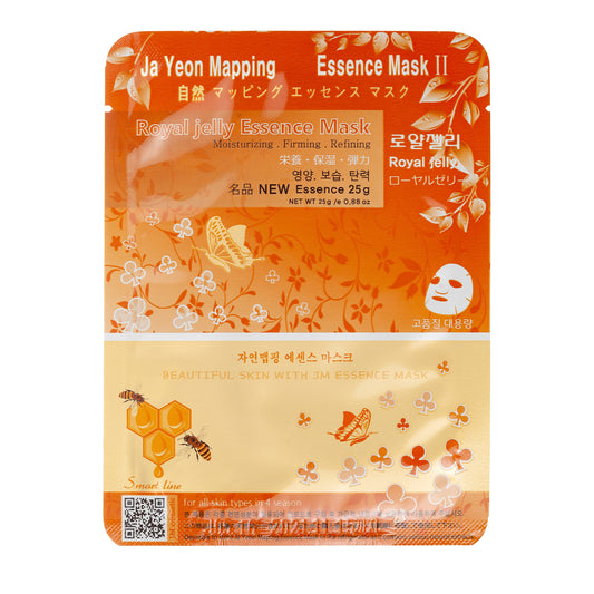 Ja Yeon Mapping Royal Jelly Essence Mask Lakštinė veido kaukė su bičių pienelio ekstraktu 25 g.