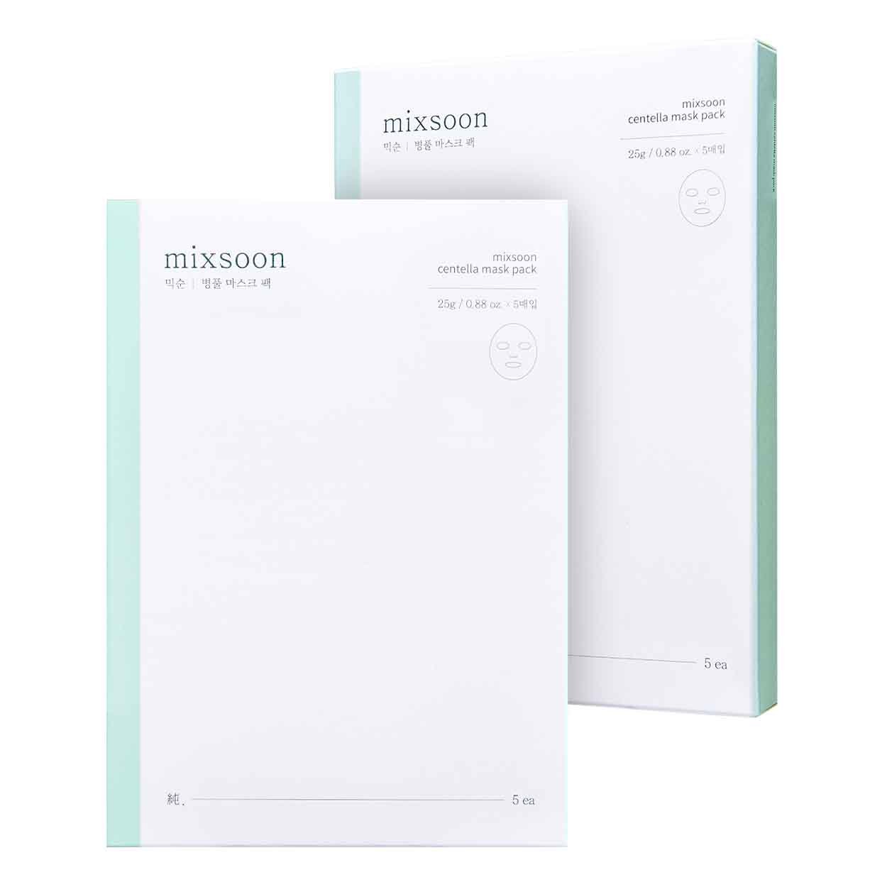 MIXSOON Centella Mask Pack lakštinių veido kaukių rinkinys, 5 vnt. - Facecare