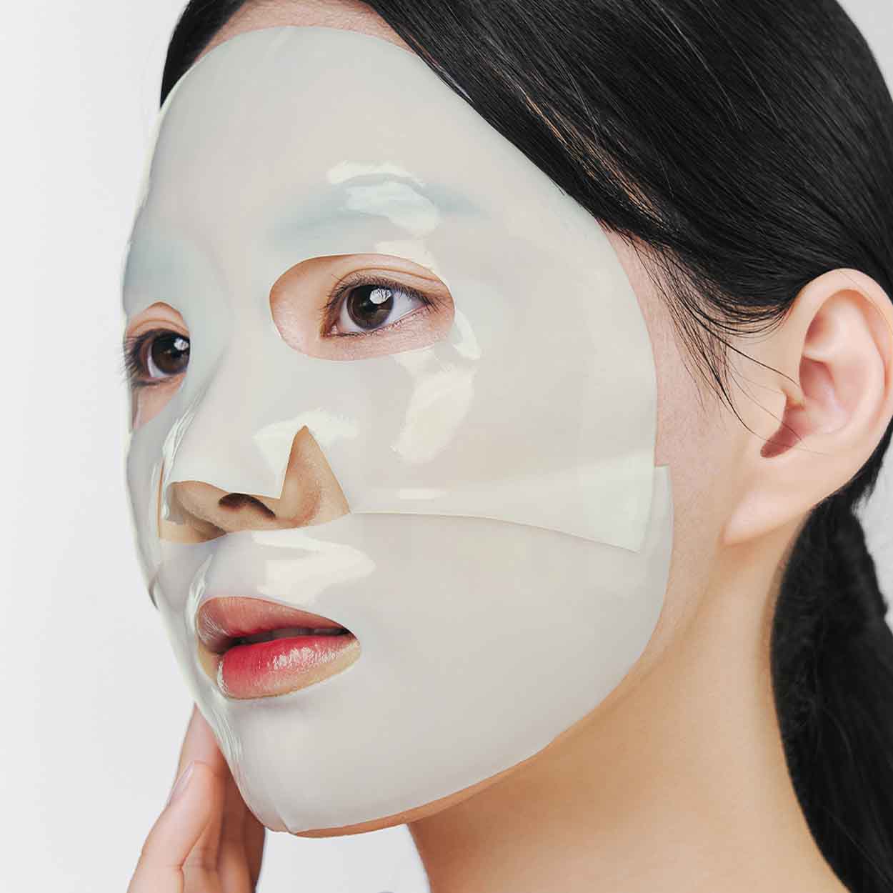 NACIFIC Green Tea Cica Collagen Gel Mask kolageno gelinė kaukė su žaliosios arbatos ir azijinės centelės kompleksu rinkinys dėžutėje, 4 x 35 g. - Facecare