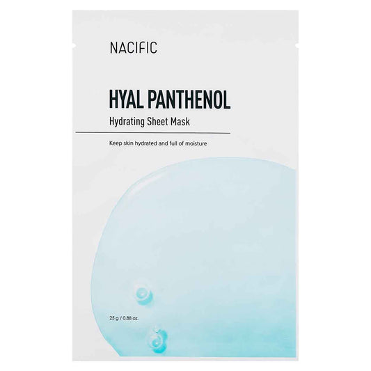 NACIFIC Hyal Panthenol Hydrating drėkinamoji lakštinė veido kaukė, 25 g.