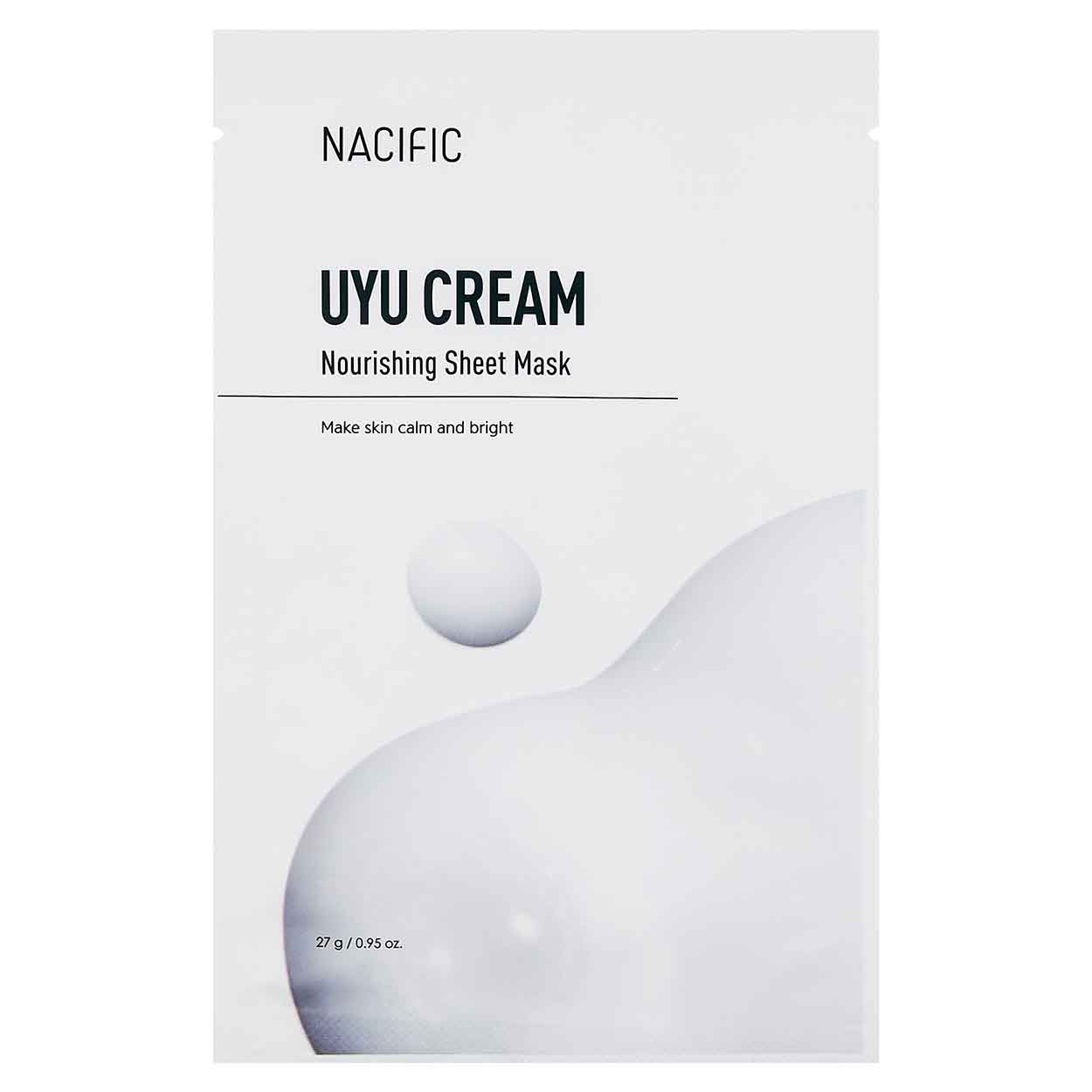 NACIFIC UYU Cream Nourishing maitinamoji lakštinė veido kaukė, 27 g.