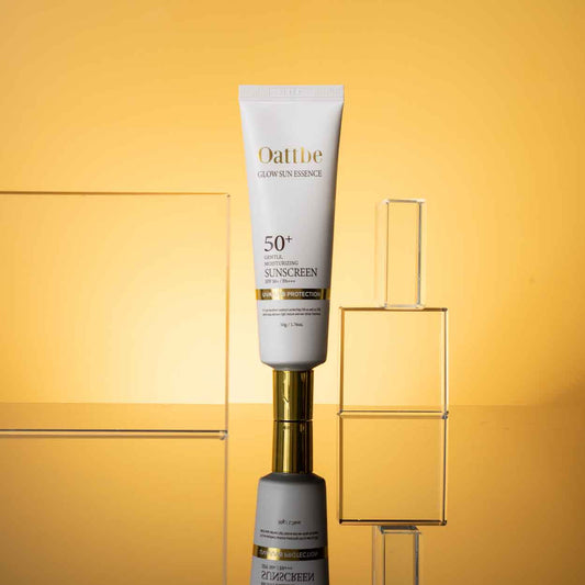 Oattbe Glow Sun Essence 50+ Gentle Moisturizing Sunscreen apsauginis kremas nuo saulės, 50 g