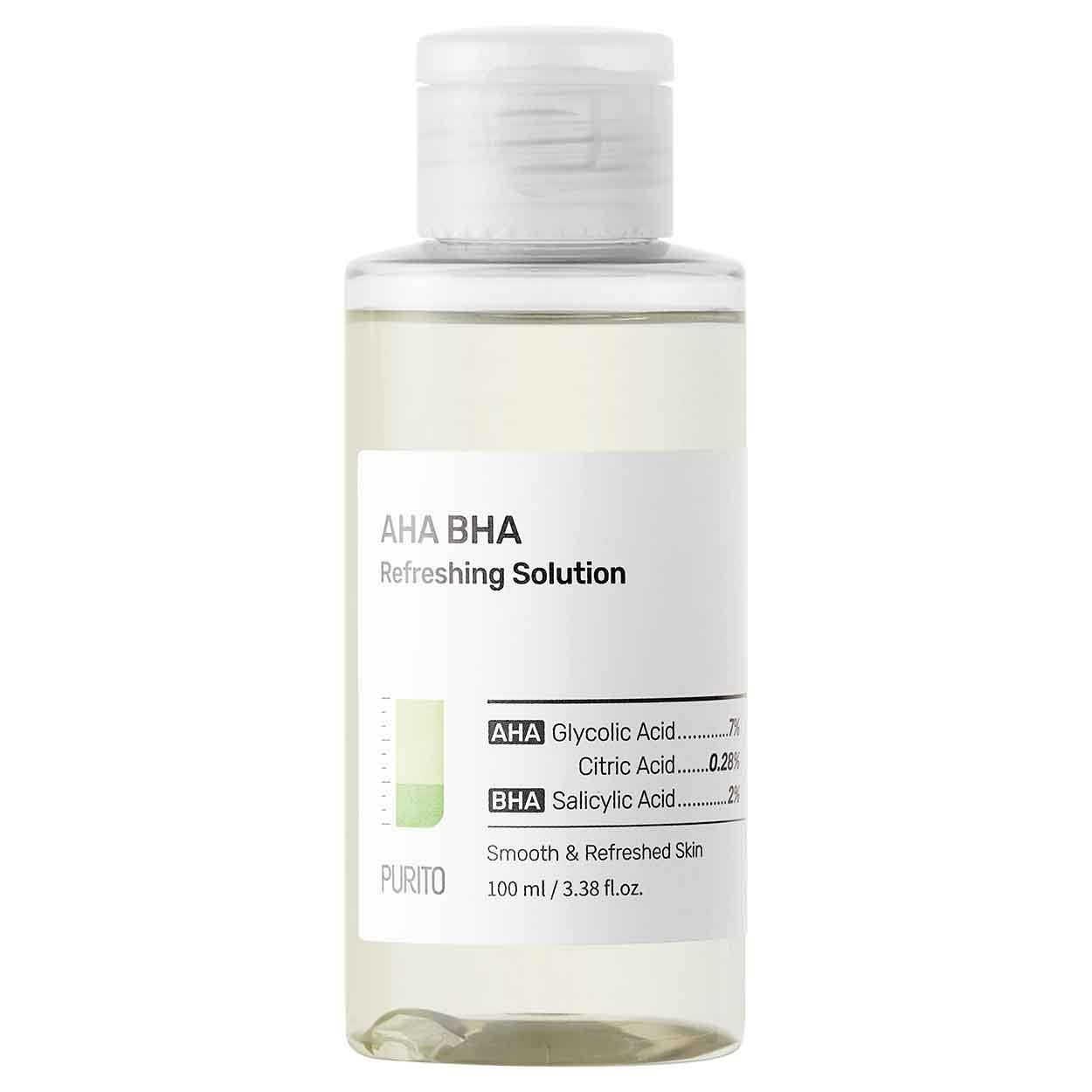 PURITO AHA BHA Refreshing Solution eksfolijuojantis tonikas, 100 ml