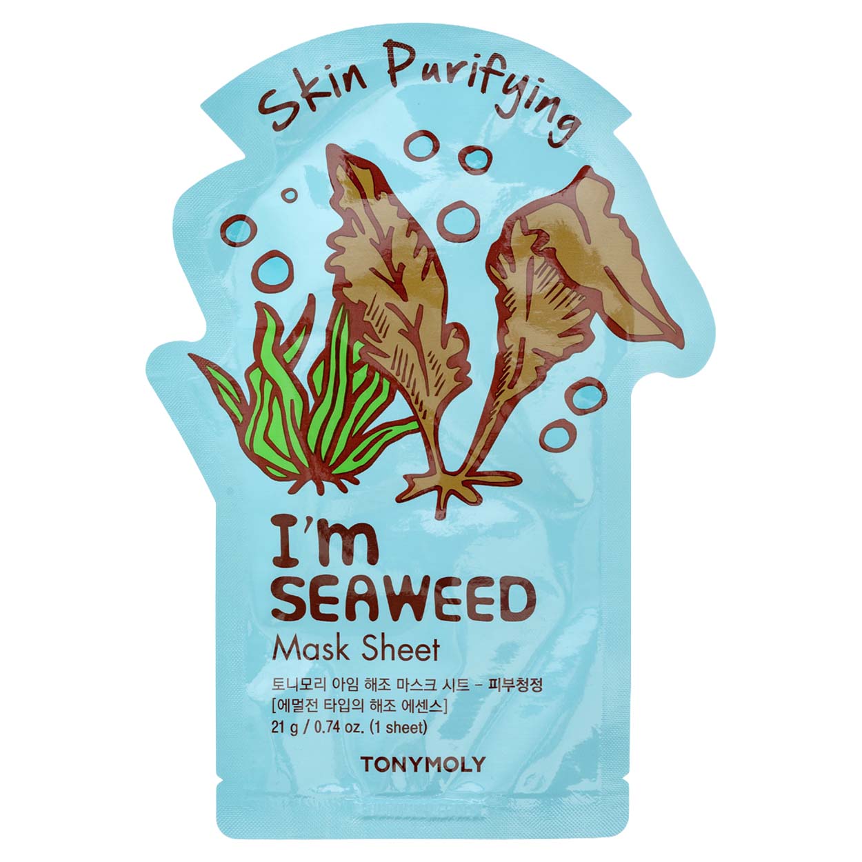 TONYMOLY I'm Seaweed Mask Sheet lakštinė veido kaukė, 21 g.